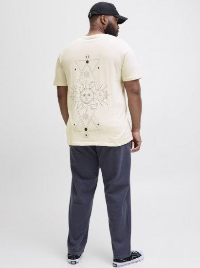Jack & Jones Jackie Crew Neck T-Shirt Moonbeam - Magliette - Magliette Uomo Taglie Forti