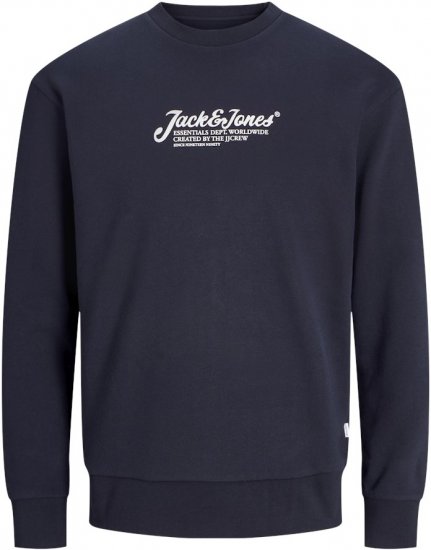 Jack & Jones Beau Crew Neck Sweatshirt Blue - Felpe & felpe con cappuccio - Felpe & Felpe con Cappuccio Uomo Taglie Forti