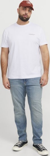 Jack & Jones Boston Photo Crew Neck T-Shirt Bright White - Magliette - Magliette Uomo Taglie Forti