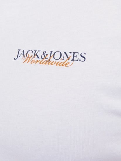 Jack & Jones Boston Photo Crew Neck T-Shirt Bright White - Magliette - Magliette Uomo Taglie Forti