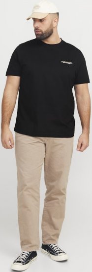 Jack & Jones Boston Photo Crew Neck T-Shirt Black - Magliette - Magliette Uomo Taglie Forti