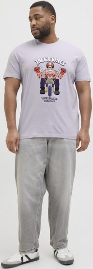 Jack & Jones Anatomy Skull Crew Neck T-Shirt Violet - Magliette - Magliette Uomo Taglie Forti