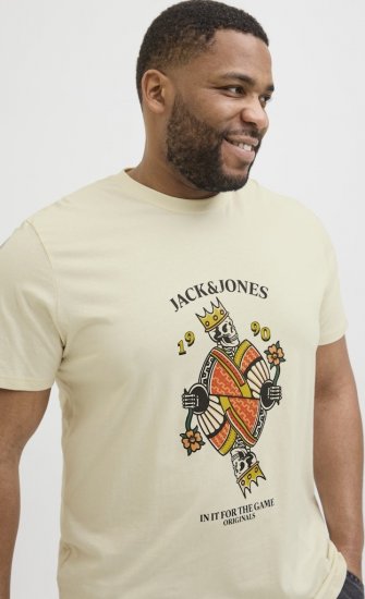 Jack & Jones Anatomy Skull Crew Neck T-Shirt Antique White - Magliette - Magliette Uomo Taglie Forti