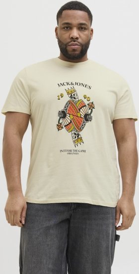 Jack & Jones Anatomy Skull Crew Neck T-Shirt Antique White - Magliette - Magliette Uomo Taglie Forti