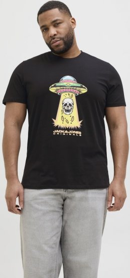 Jack & Jones Anatomy Skull Crew Neck T-Shirt Black - Magliette - Magliette Uomo Taglie Forti