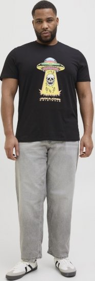 Jack & Jones Anatomy Skull Crew Neck T-Shirt Black - Magliette - Magliette Uomo Taglie Forti