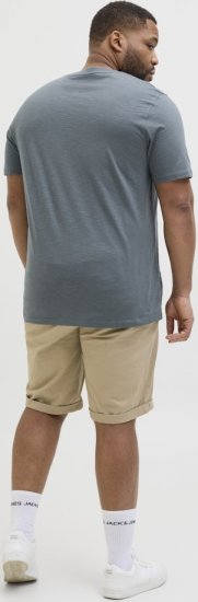 Jack & Jones Split Pocket Print T-Shirt Grey - Magliette - Magliette Uomo Taglie Forti