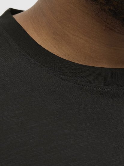 Jack & Jones Split Pocket Print T-Shirt Black - Magliette - Magliette Uomo Taglie Forti