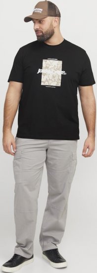 Jack & Jones Tarmac Camo Crew Neck T-Shirt Black - Magliette - Magliette Uomo Taglie Forti