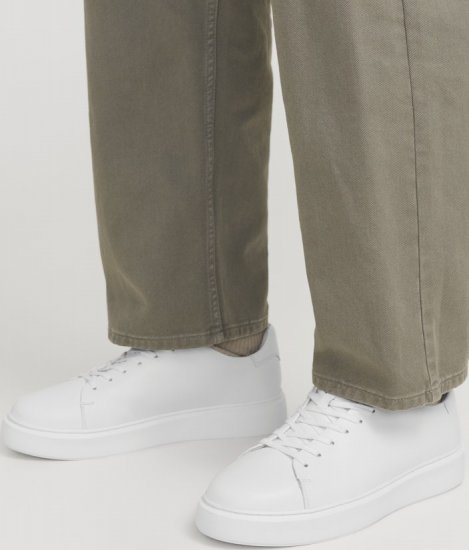 Jack & Jones Stockholm Leather Sneakers Bright White/Leather - Scarpe da uomo 40-52 - 