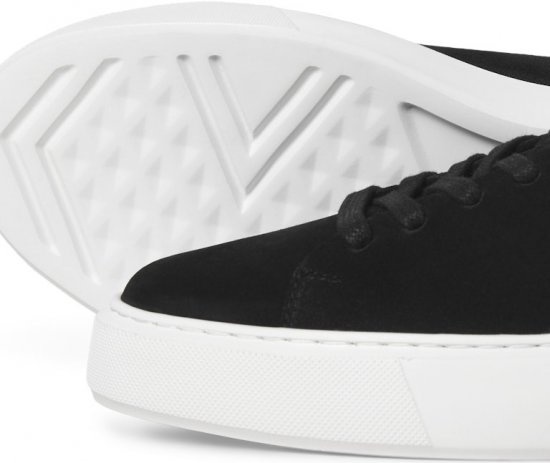 Jack & Jones Stockholm Leather Sneakers Black/Suede - Scarpe da uomo 40-52 - 