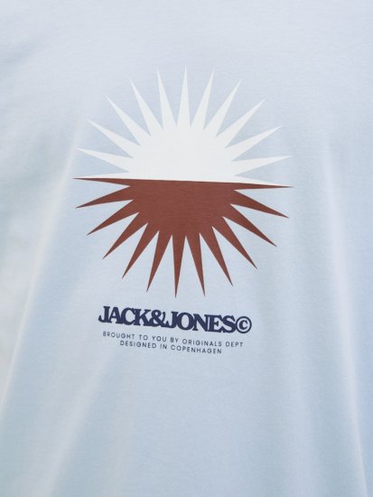 Jack & Jones Vira Branding Crew Neck T-Shirt Skyway - Magliette - Magliette Uomo Taglie Forti
