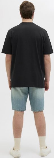 Jack & Jones Hydra Crew Neck T-Shirt Black - Magliette - Magliette Uomo Taglie Forti