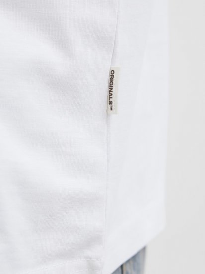 Jack & Jones Hydra Crew Neck T-Shirt Bright White - Magliette - Magliette Uomo Taglie Forti