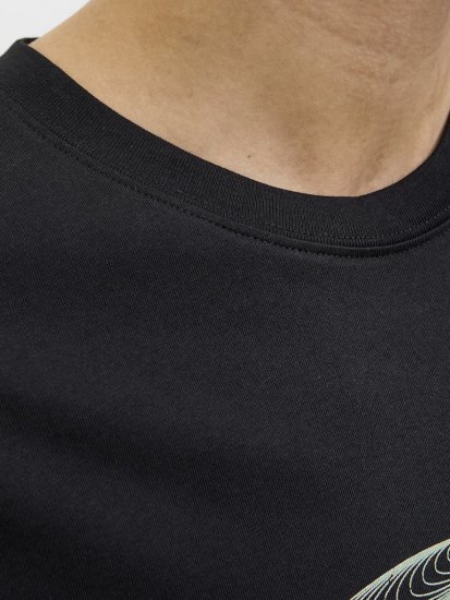 Jack & Jones Calma Crew Neck T-Shirt Black - Magliette - Magliette Uomo Taglie Forti