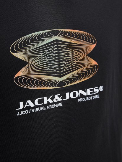 Jack & Jones Calma Crew Neck T-Shirt Black - Magliette - Magliette Uomo Taglie Forti
