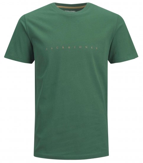Jack & Jones JJFONT T-Shirt Green - Magliette - Magliette Uomo Taglie Forti
