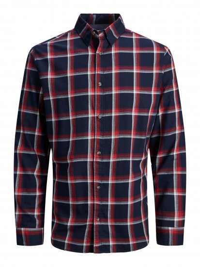 Jack & Jones JJPLAIN LOGAN Shirt Red - Camicie - Camicie Taglie Forti Uomo