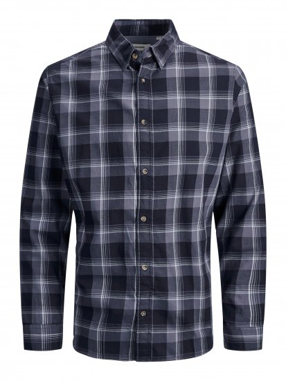 Jack & Jones JJPLAIN LOGAN Shirt Navy - Camicie - Camicie Taglie Forti Uomo