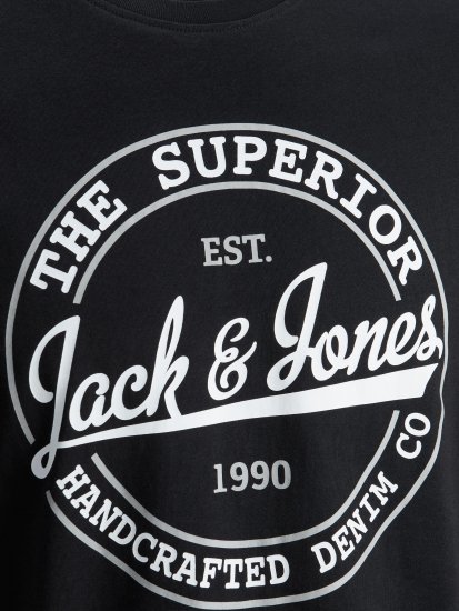Jack & Jones JJBRAT T-Shirt Black - Magliette - Magliette Uomo Taglie Forti