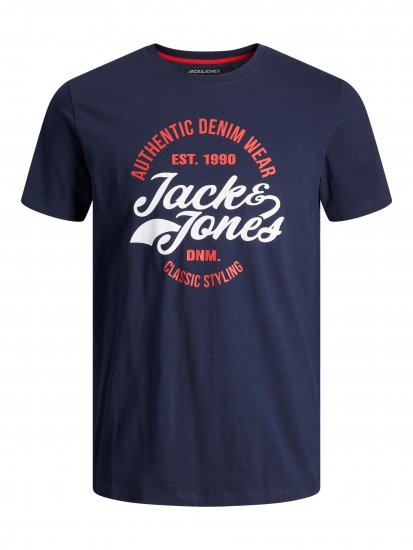 Jack & Jones JJBRAT T-Shirt Navy - Magliette - Magliette Uomo Taglie Forti