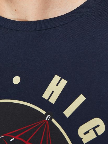 Jack & Jones JJEUSTACE T-Shirt Navy - Magliette - Magliette Uomo Taglie Forti