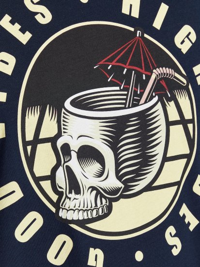 Jack & Jones JJEUSTACE T-Shirt Navy - Magliette - Magliette Uomo Taglie Forti