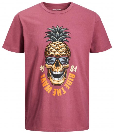 Jack & Jones JJEUSTACE T-Shirt Pink - Magliette - Magliette Uomo Taglie Forti