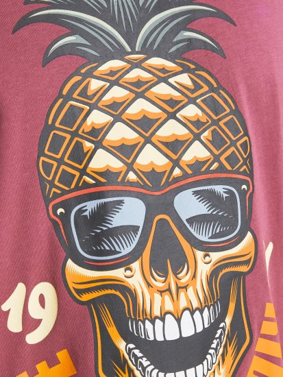 Jack & Jones JJEUSTACE T-Shirt Pink - Magliette - Magliette Uomo Taglie Forti