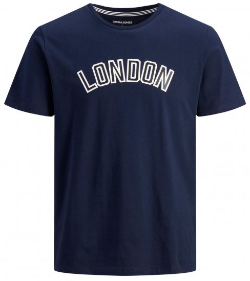 Jack & Jones JJCITY T-Shirt Navy - Magliette - Magliette Uomo Taglie Forti