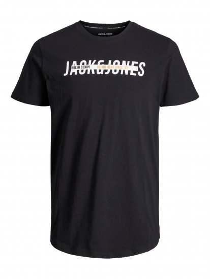 Jack & Jones JJTEO T-Shirt Black - Magliette - Magliette Uomo Taglie Forti