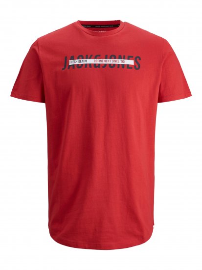 Jack & Jones JJTEO T-Shirt Red - Magliette - Magliette Uomo Taglie Forti