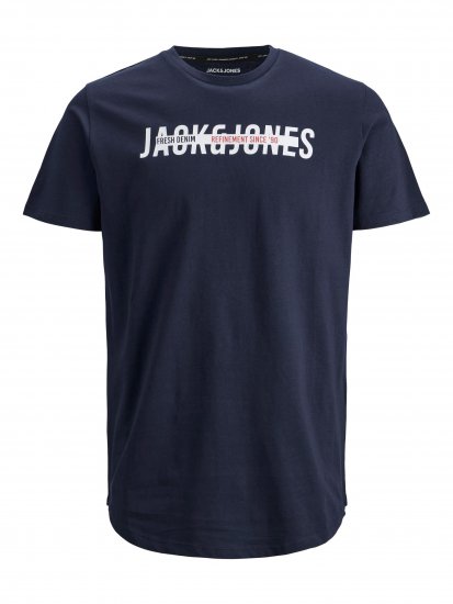 Jack & Jones JJTEO T-Shirt Navy - Magliette - Magliette Uomo Taglie Forti