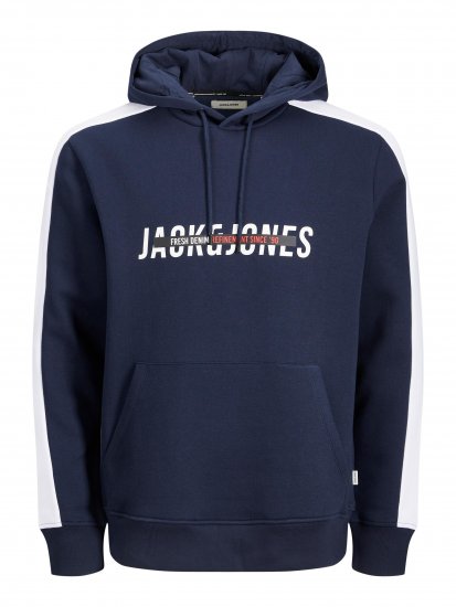 Jack & Jones JJCUT SWEAT Hoodie Navy - Felpe & felpe con cappuccio - Felpe & Felpe con Cappuccio Uomo Taglie Forti