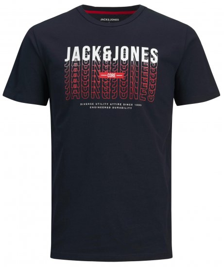 Jack & Jones JJCYBER T-Shirt Navy - Magliette - Magliette Uomo Taglie Forti