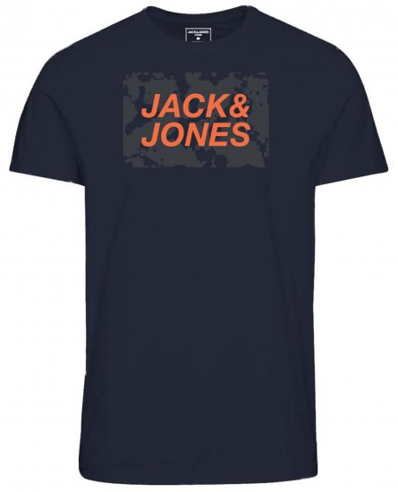Jack & Jones JCOLAUGE T-Shirt Navy - Magliette - Magliette Uomo Taglie Forti