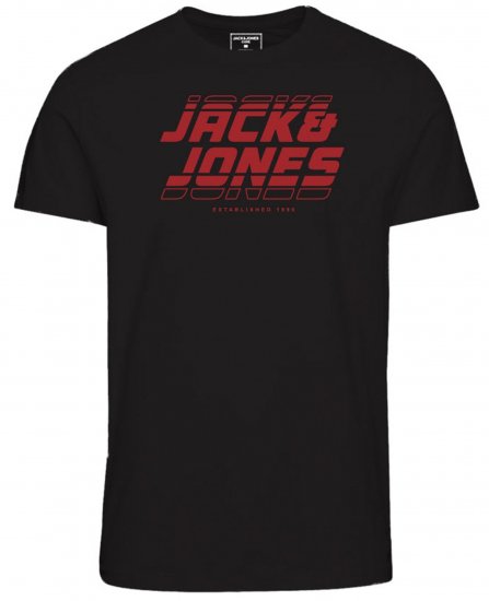 Jack & Jones JCOELLIOT T-Shirt Black - Magliette - Magliette Uomo Taglie Forti