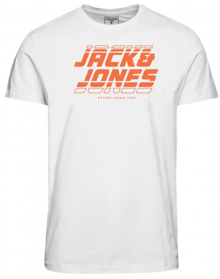 Jack & Jones JCOELLIOT T-Shirt White - Magliette - Magliette Uomo Taglie Forti