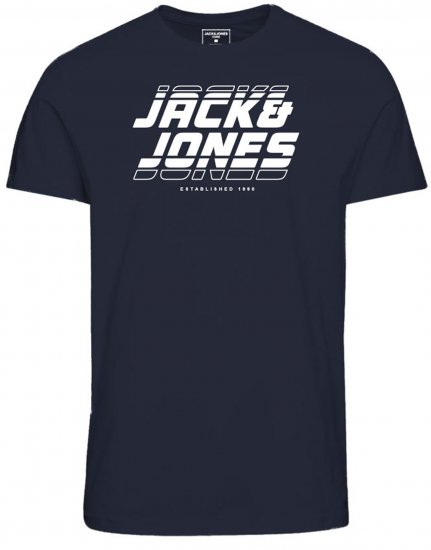 Jack & Jones JCOELLIOT T-Shirt Navy Blazer - Magliette - Magliette Uomo Taglie Forti