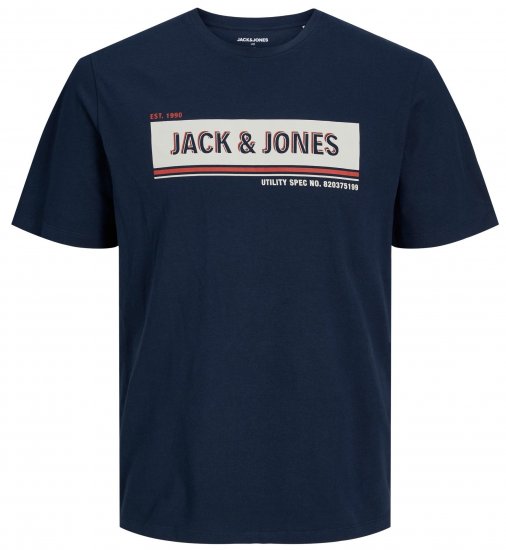 Jack & Jones JCOADAM T-Shirt Navy - Magliette - Magliette Uomo Taglie Forti
