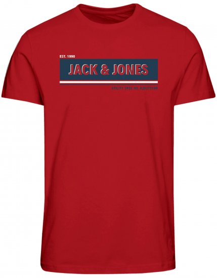 Jack & Jones JCOADAM T-Shirt Pompeian Red - Magliette - Magliette Uomo Taglie Forti