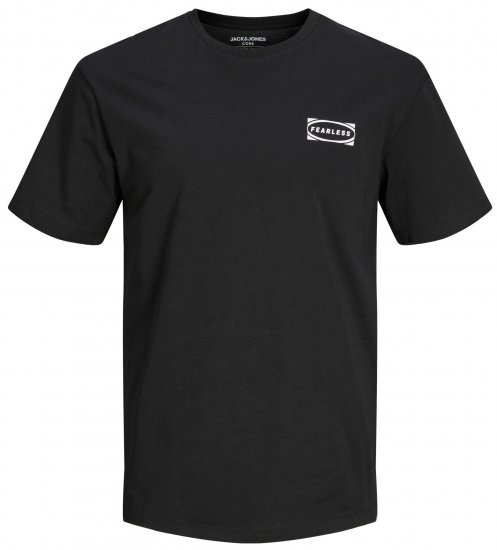 Jack & Jones JCOEDTN T-Shirt with Back Print Black - Magliette - Magliette Uomo Taglie Forti