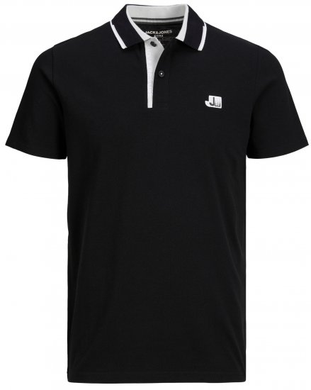 Jack & Jones JCOLOGAN Polo Black - Polo - Polo Uomo Taglie Forti