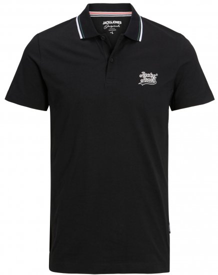 Jack & Jones JORTREVOR Polo Shirt Black - Polo - Polo Uomo Taglie Forti