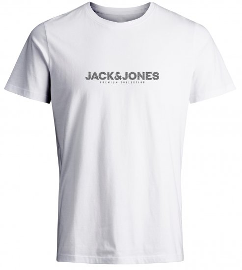 Jack & Jones JPRBLABOOSTER T-Shirt White - Magliette - Magliette Uomo Taglie Forti