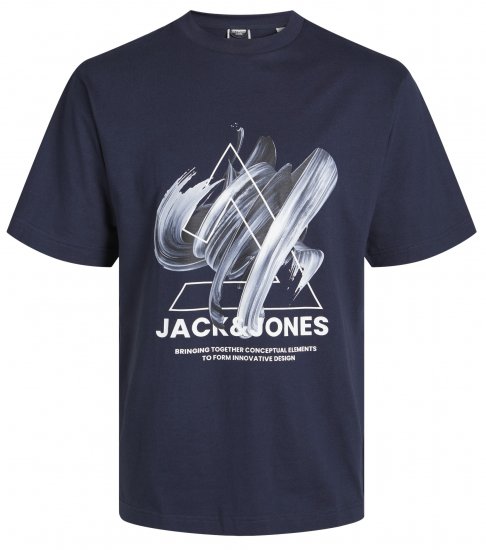 Jack & Jones JCOTINT T-Shirt Navy Blazer - Magliette - Magliette Uomo Taglie Forti