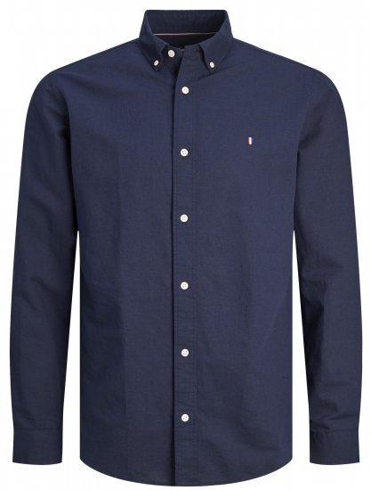 Jack & Jones JPRBLUSUMMER SHIELD LS Shirt Navy Blazer - Camicie - Camicie Taglie Forti Uomo