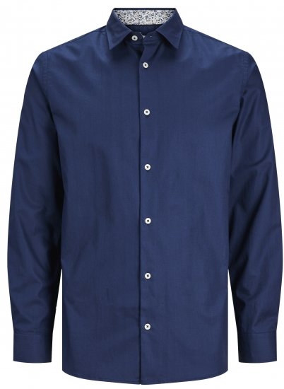 Jack & Jones JPRBLANORDIC DETAIL Shirt Perfect Navy - Camicie - Camicie Taglie Forti Uomo