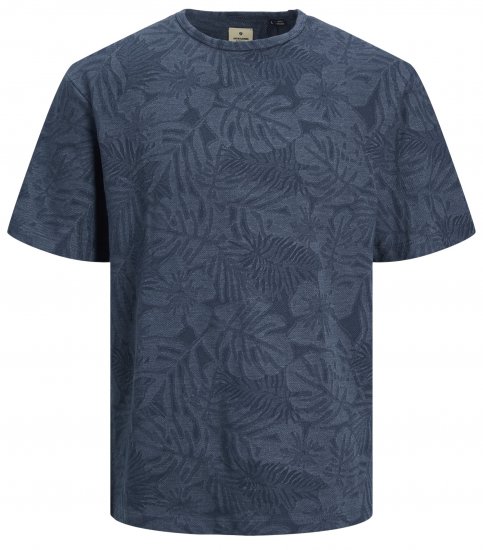 Jack & Jones JPRBLUNAEL T-Shirt Dark Denim - Magliette - Magliette Uomo Taglie Forti