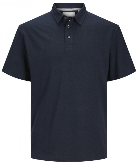 Jack & Jones JPRCC Soft Linen Blend Polo Night Sky - Polo - Polo Uomo Taglie Forti